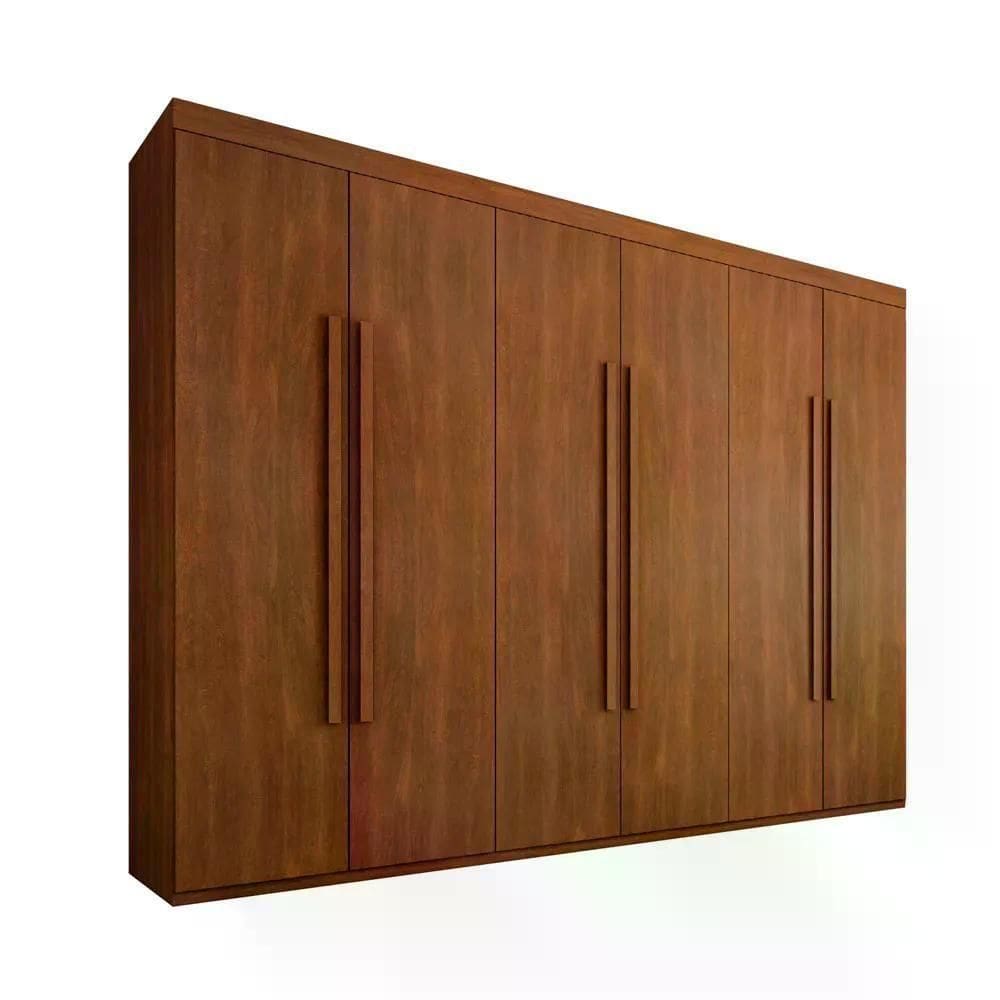 Guarda-roupa Cesare 2,75m 100% Mdf Topazio Marrom