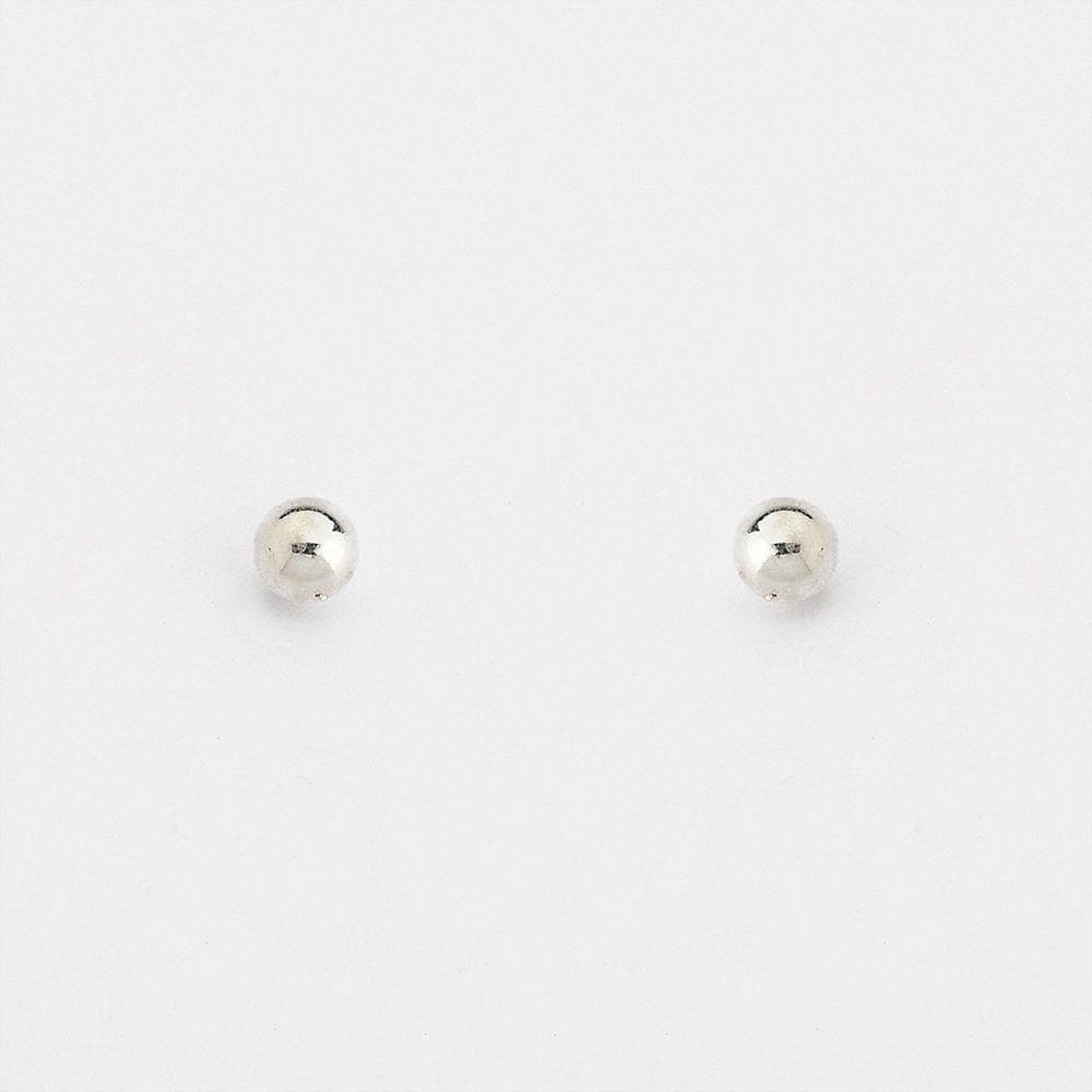 Brinco Bolinha Polida Prata 925 - 4mm