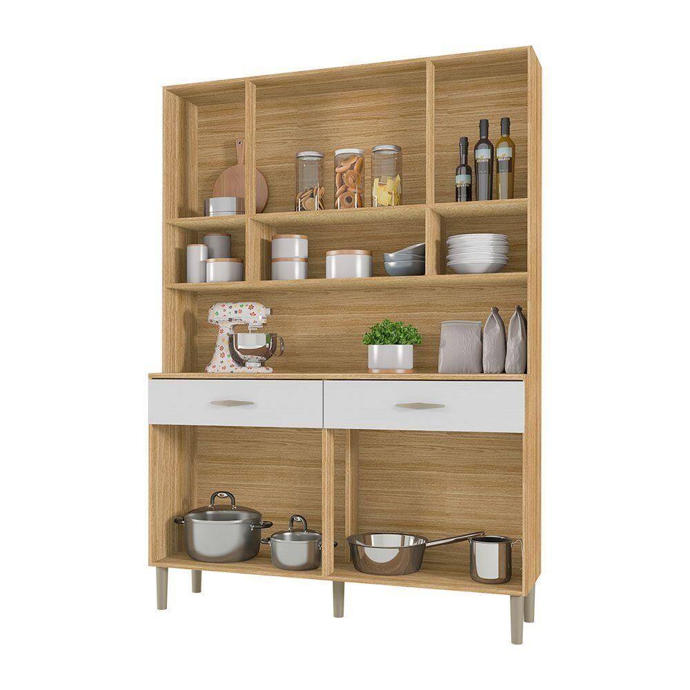 Armário De Cozinha Compacta 8 Portas E 2 Gavetas 121cm | Casas Bahia