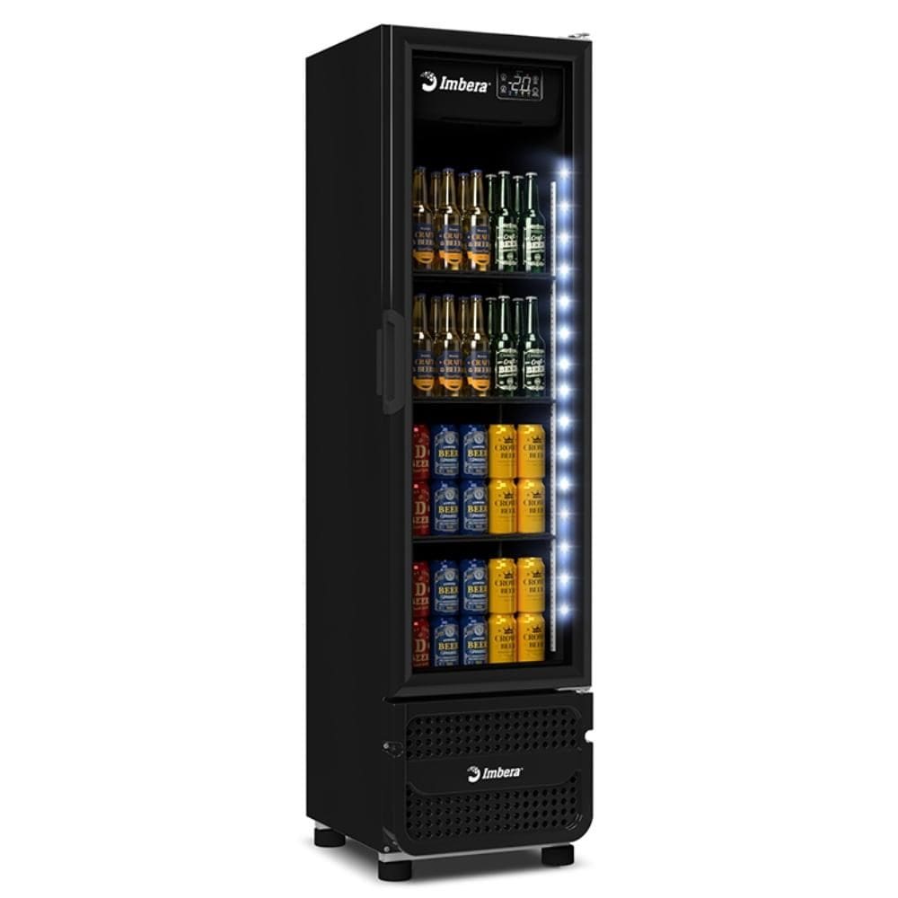 Cervejeira Ccv144pv Todo Preto 215L Porta Vidro 127V Imbera