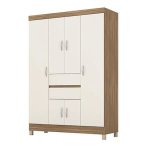 Guarda Roupa Casal Ecom Ii 6 Portas E 2 Gavetas Amêndola Off White - Demóbile Amêndola Off White