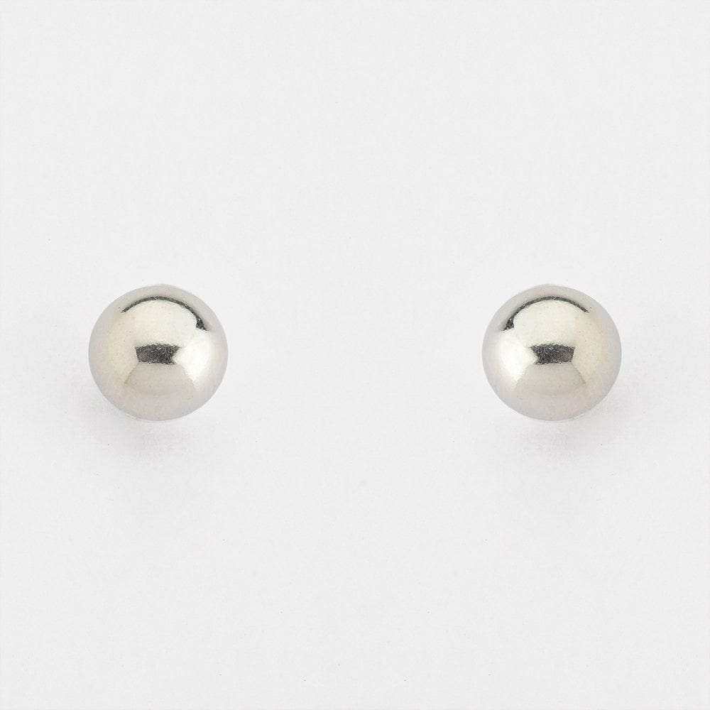 Brinco Bolinha Polida Prata 925 - 7mm