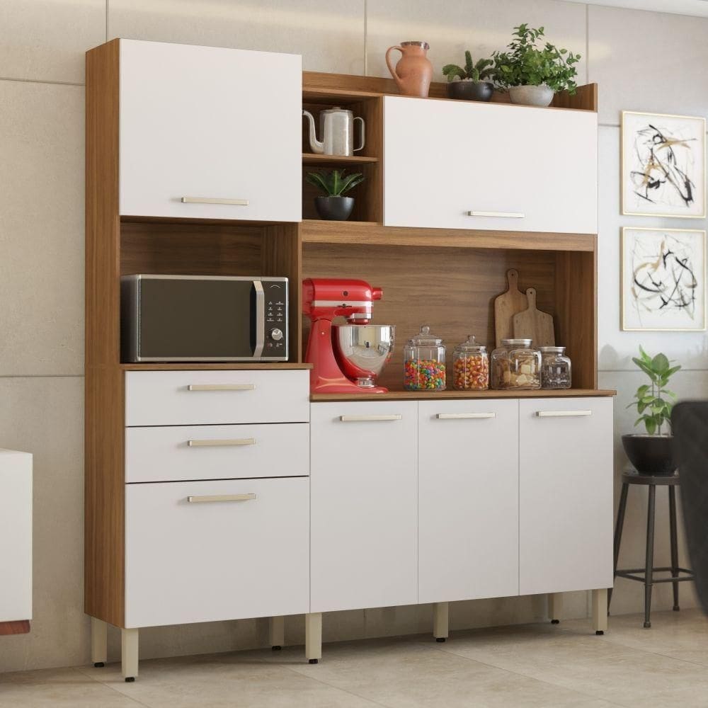 Cozinha Completa 6 Portas Savana Amendola Branco