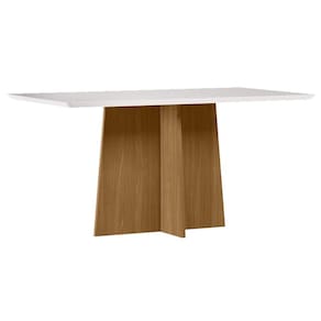 Mesa de Jantar Anitta 160x90 cm com Vidro Ype Off White – New Ceval