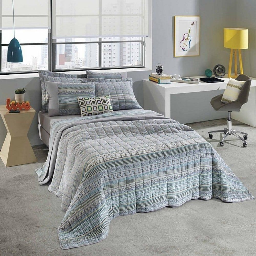 Cobre Leito 3 Peças Ornato 193x203cm