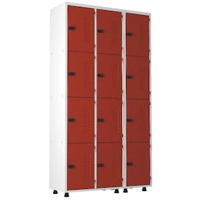 Armário Roupeiro Aço 12 Portas Guarda Volume Trinco