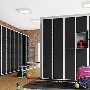 Armário Roupeiro Aço 4 Portas Guarda Volume Ea701 Preto