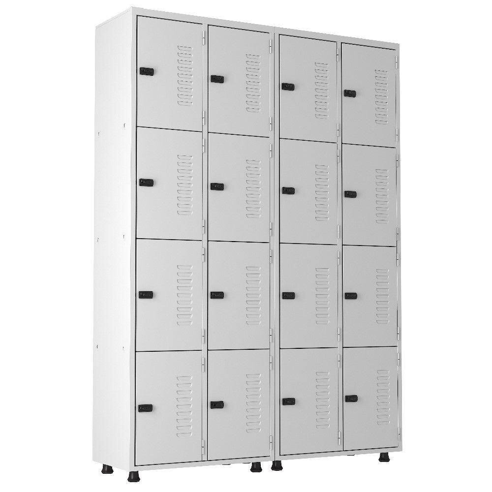 Armário Roupeiro Aço 16 Portas Guarda Volume Trinco