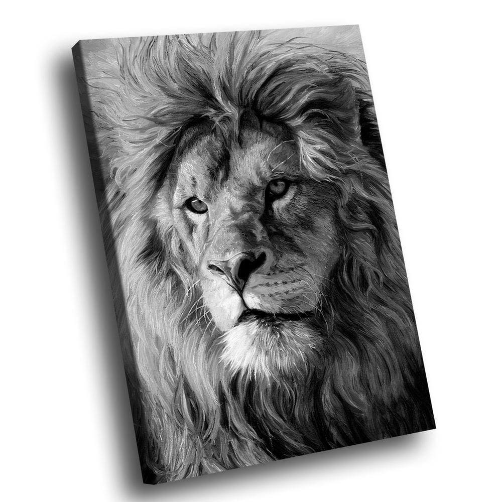 Quadro Leão Majestoso Pb -- Br Artes