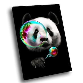 Quadro Panda Com Bolha De Sabão -- Br Artes
