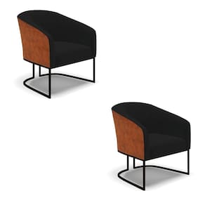 Cadeira Sala De Jantar Industrial Preto Kit 2 Stella Noz/linho D03 - D`rossi Cor Preto