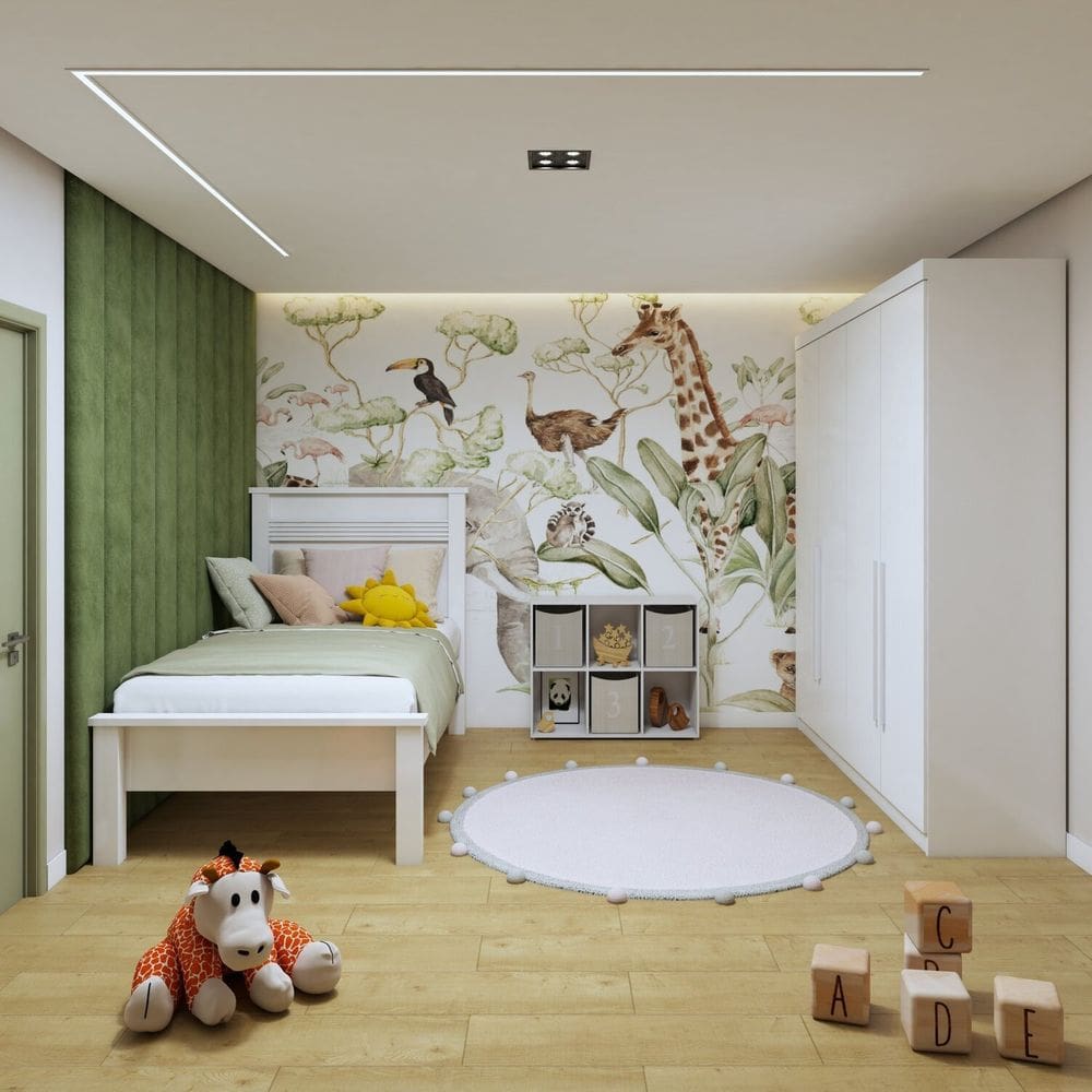 Quarto Infantil Completo Guarda-Roupa Caribe e Cama Irlanda Branco