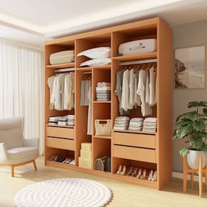 Closet Casal sem Portas 4 Gavetas Miami Cinamomo