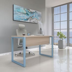 Mesa Madeira 134cm X 60cm M134/60p25 Nogueira/Azul