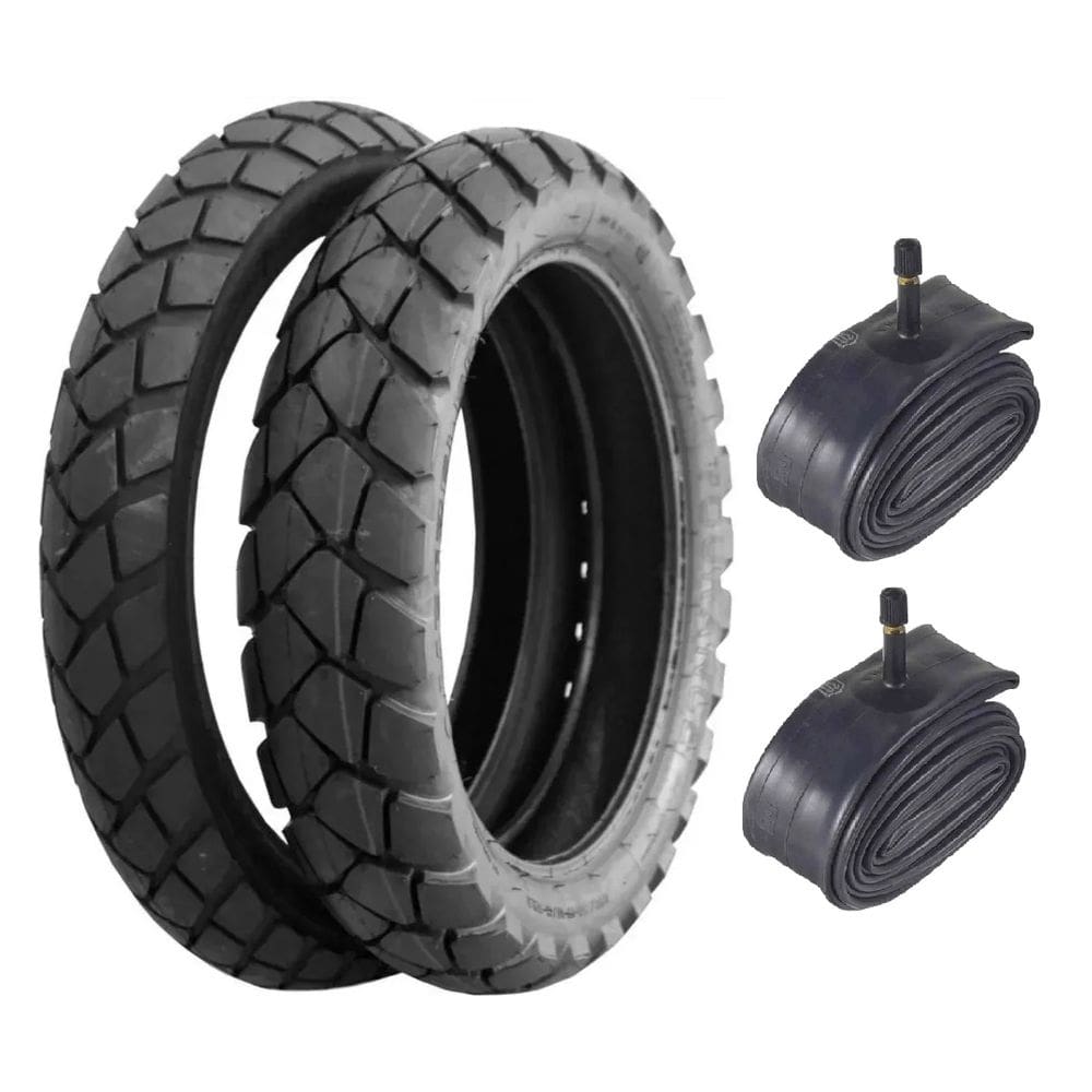 Par Pneu 130/80-17 Tt 65S + 100/90-19 57H Metzeler Tourance 57H + Camaras Shiver