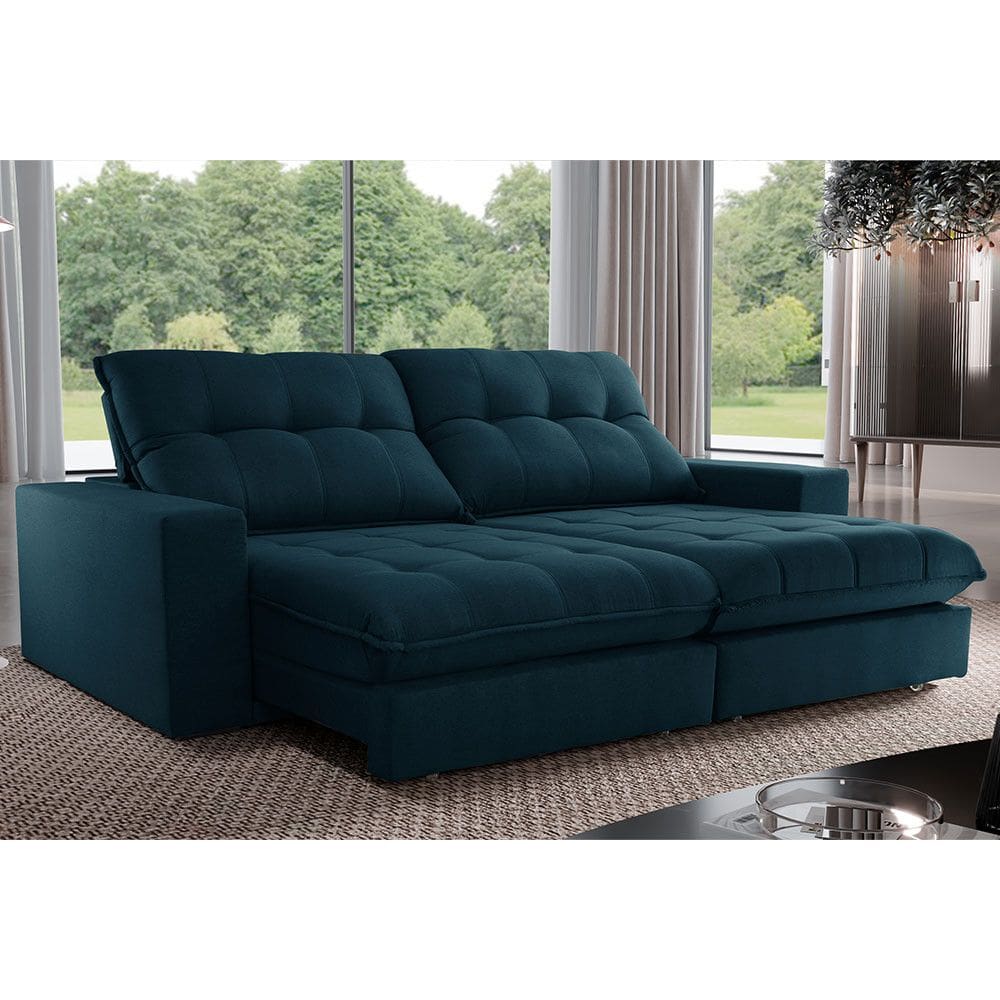Sofa Retrátil Dublin 2,90m Mola Ensacada 05 Lugares Txr