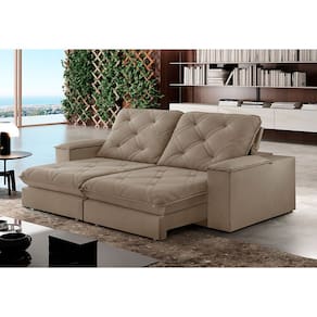 Sofa Retrátil Cuiabá 2,50m Mola Ensacada 04 Lugares Txr