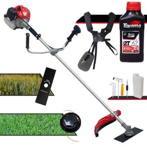 Roçadeira Profissional Anmax CG520P TB À Gasolina 52cc 2,2HP 10.000rpm Robusta e de Alta Performance Com Carretel Nylon e Faca 2 Pontas + ÓLEO TOYAMA