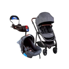 Carrinho Epic Trio Black Bebê Conforto e Base Isofix Infanti