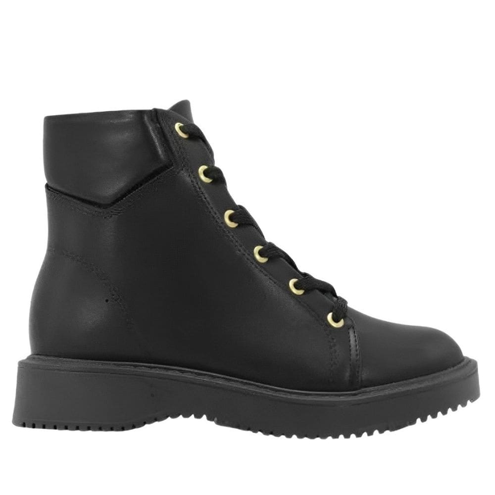 Coturno Moleca Napa Floather Solado Tratorado Feminino Preto