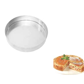 Kit 2 Formas Torta Salgada Fundo Fixo 25x3cm Alumínio
