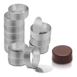 Forma N°3 Kit com 12 Unidades em Alumínio Fundo Falso 7,5cm (Chicky Formas)