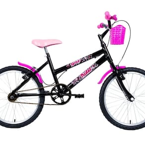 Bicicleta Aro 20 Quadro Mtb em Aço Girl Infantil Preto