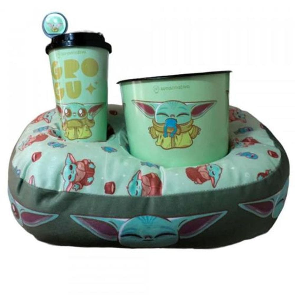 Kit Almofada Pipoca Baby Yoda - Zona criativa