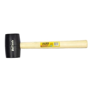 Martelo de Borracha 60mm Preto cabo Madeira Beltools