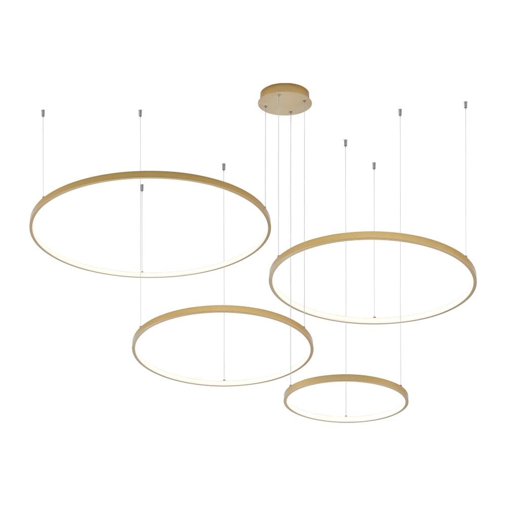 Lustre Pendente Astraled Bevis PL-9738 Dourado Led Bivolt
