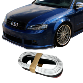 Saia frontal Branco e Preto Flexível Carro Universal Ajustáv