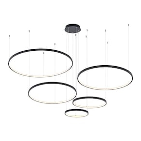 Lustre Pendente Astraled Bevis PL-9743 Preto Led Bivolt