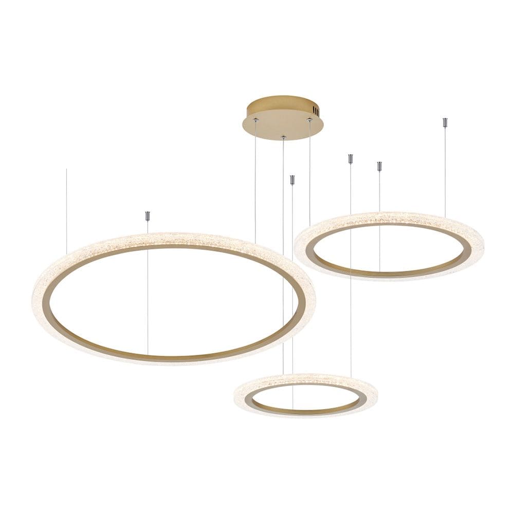 Lustre Pendente Astraled Aspectral PL-9740 Dourado Led Bivolt