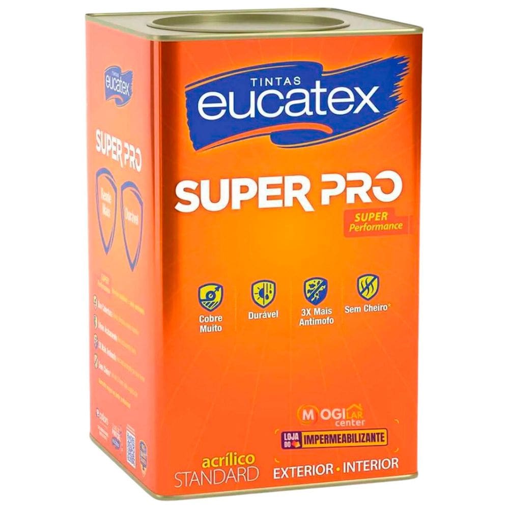 Eucatex Latex Super Pro Standard 18L Branco e Cores