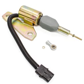 Válvula Solenoide De Parada Trator R200-5 R335-7 R210LC-7 360-7 5650 12V Cambão 3 Pinos - GAUSS - GS22012