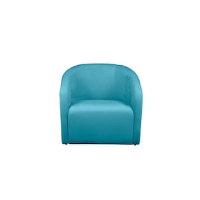 Poltrona Decorativa Lara Veludo Azul Turquesa - Montanaris Decor
