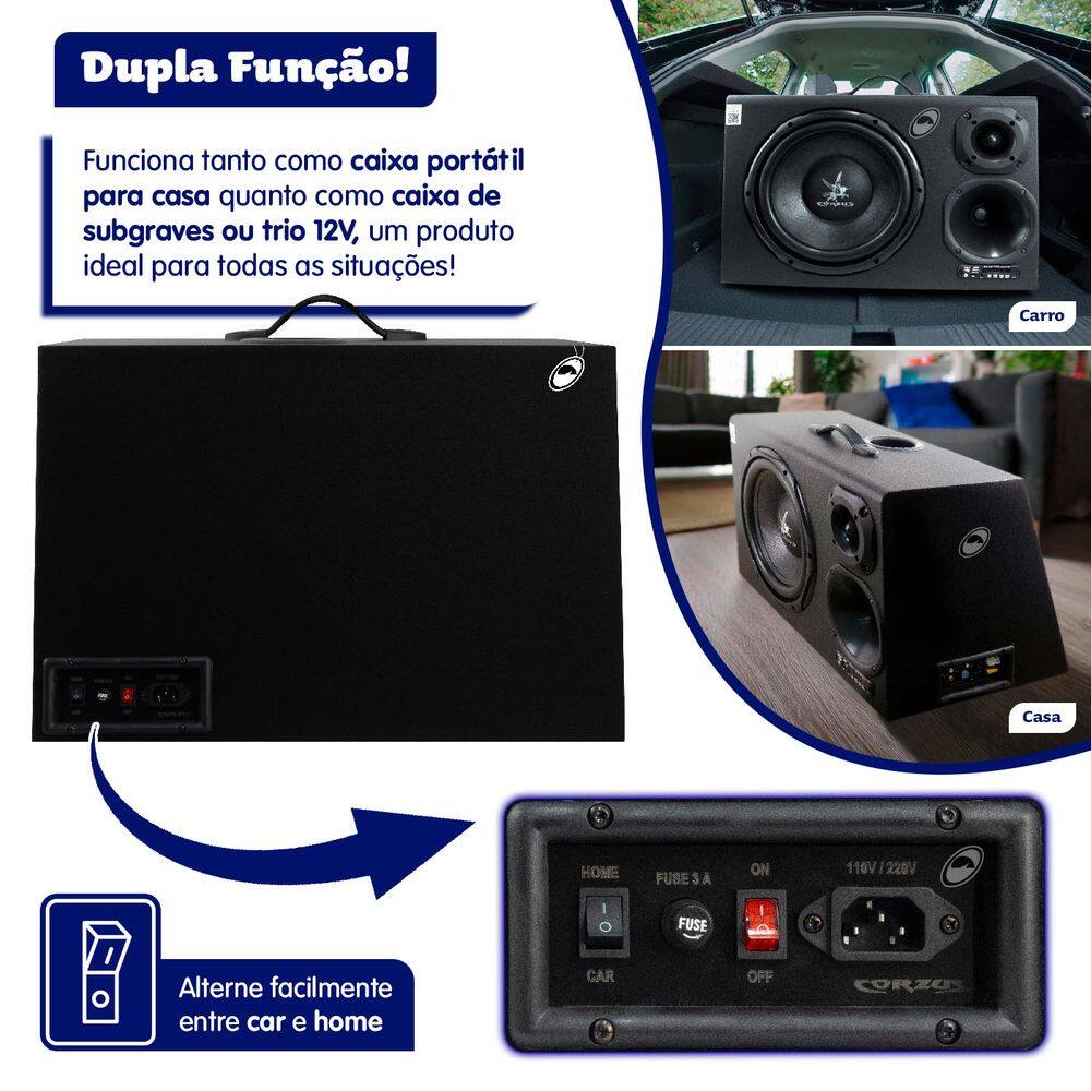 Caixa Trio Amplificada CXHC 512 12