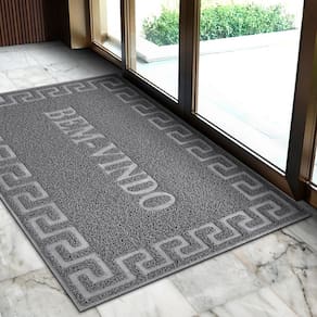 2 Tapete Porta Capacho Bem Vindo Antiderrapante PVC Cz 60X90