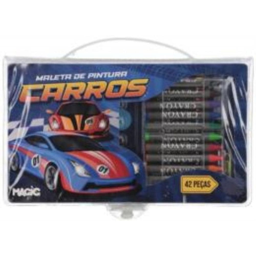 Maleta De Pintura 42 Pecas - Carros