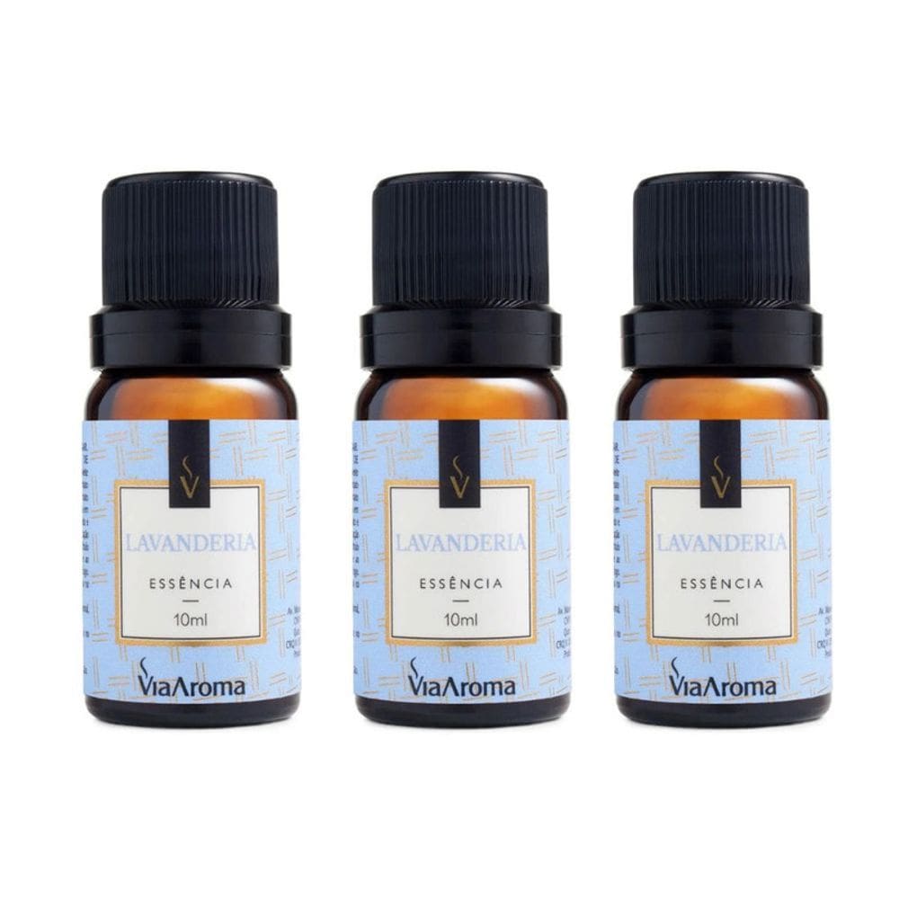Kit 3 Essencias Lavanderia 10ml Via Aroma