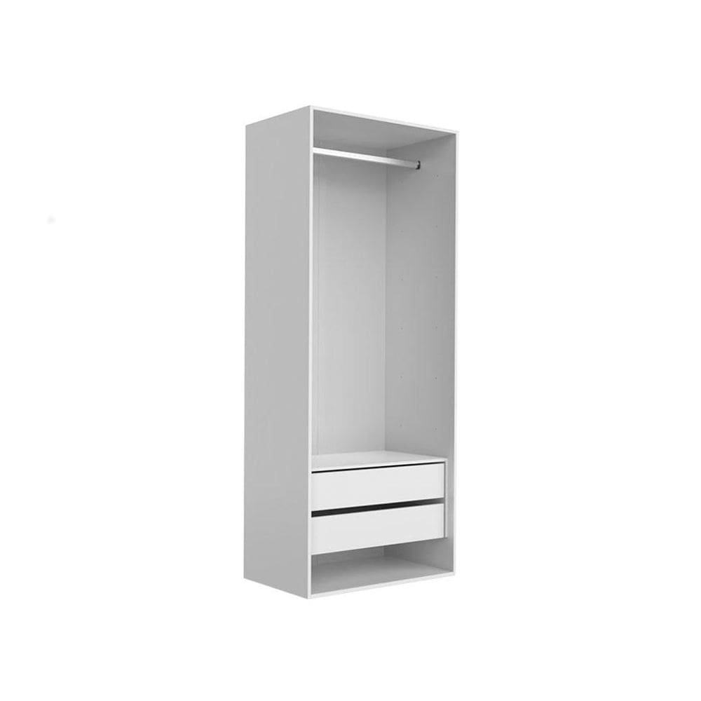 Guarda-Roupa Modulado Tuyo 2 GV e 1 Cabideiro Branco 90 cm