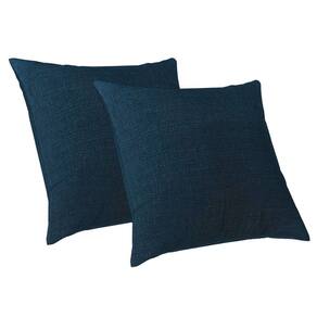 2 Capas De Almofadas Decorativa 50x50 Suede Santorini Azul