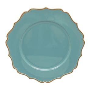 Sousplat Em Polipropileno 33cm Rafimex Azul e Dourado