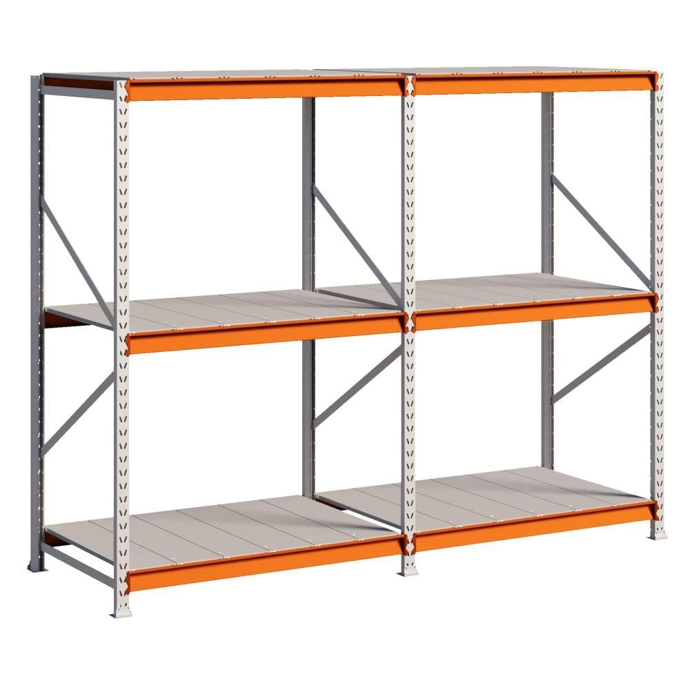 Porta Pallet 1500kg 1 Inicial 1 Continuação 200x120x60 3 Níveis Com Bandeja de Aço MPP250 Amapá