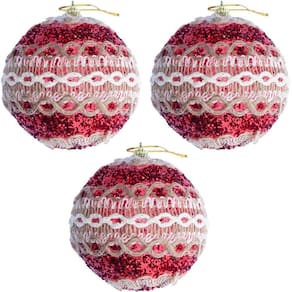 Kit 9 Decoração Bola Vermelha Natal árvore De Natal De 75mm
