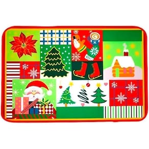 Tapete Capacho De Porta Enfeite Natalino Decoração 39x59cm