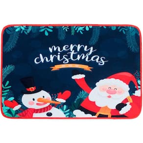 Tapete Capacho Porta Natal Merry Christmas Enfeite 39x59cm
