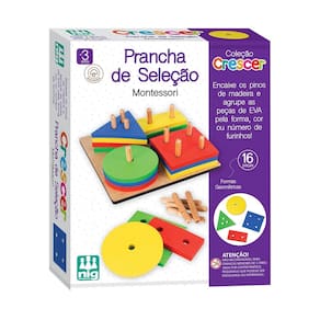 Jogo Pedagógico Prancha de Seleção Montessori Nig - 0460