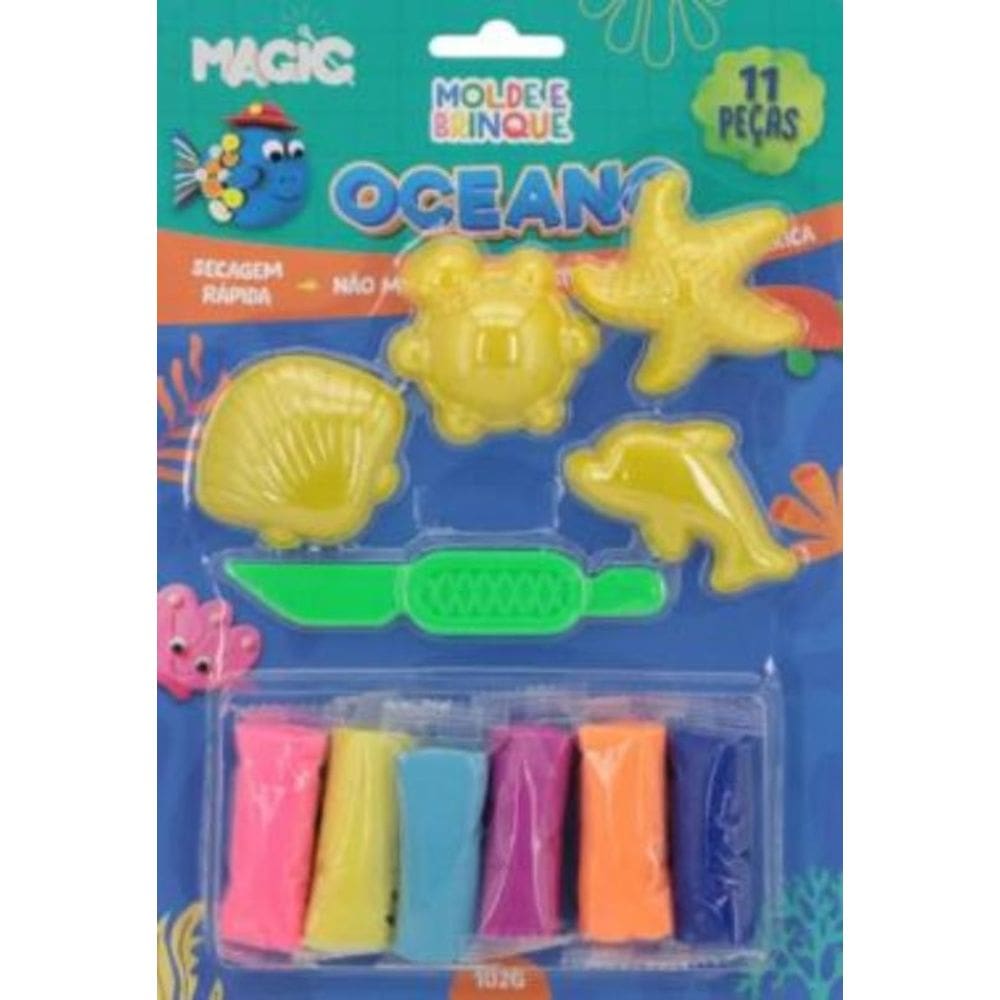 Molde E Brinque 11 Pecas - Oceano