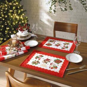 Serviço Americano Natalino Athenas Estampado 45cm x 31cm - Dohler